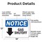Signmission Gas Shutoff Down Arrow OSHA Notice Sign, Aluminum, 18in W x 12in L, 2PK OS-2PACK-NS-A-1218-L-13022 - alternate 6
